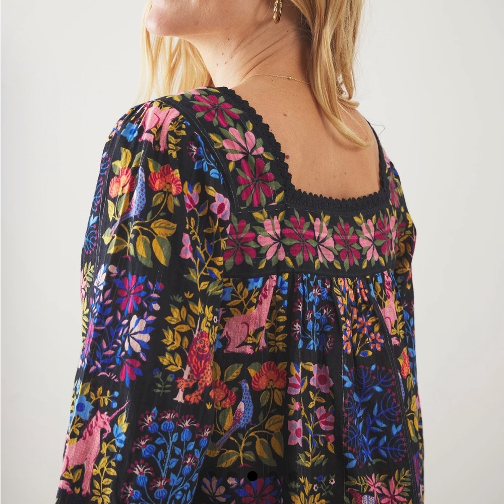 Printfresh Opening Day Patchwork Long Sleeve Blou… - image 2